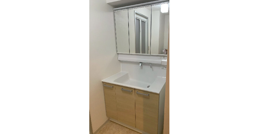 洗面化粧台交換　After